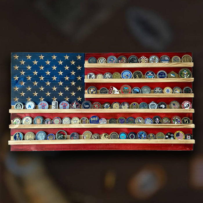 Challenge Coin Holder Flag