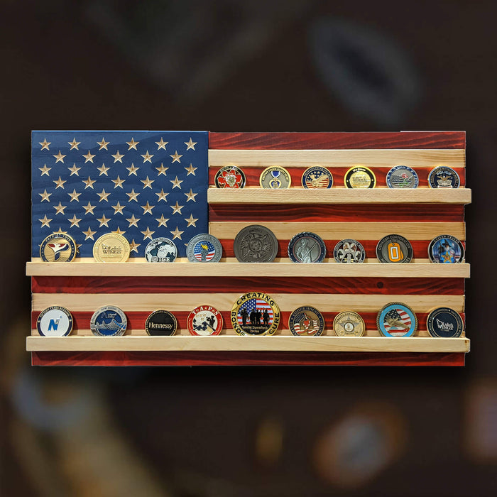 Challenge Coin Holder Flag