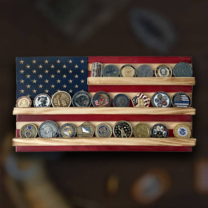Challenge Coin Holder Flag