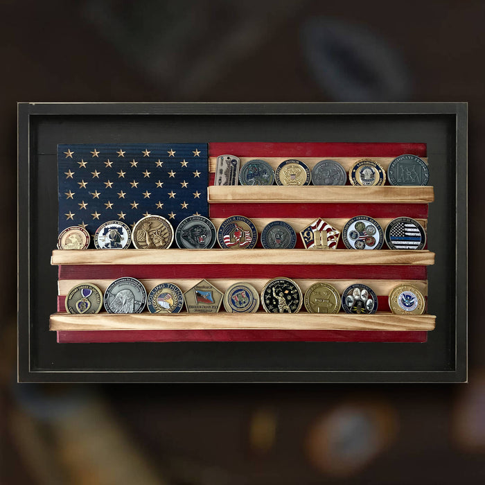 Challenge Coin Holder Flag